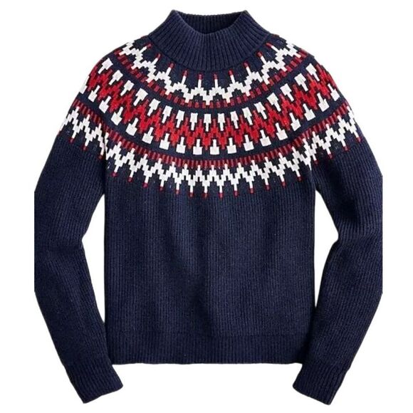 New! J. Crew Fair Isle Sweater Sz S - Picture 1 of 3